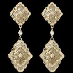 Buccellati OPERA TULLE YELLOW GOLD PENDANT EARRINGS