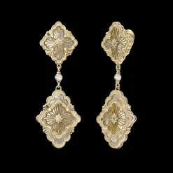Buccellati OPERA TULLE YELLOW GOLD PENDANT EARRINGS