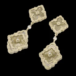 Buccellati OPERA TULLE YELLOW GOLD PENDANT EARRINGS
