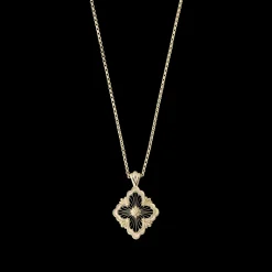 Buccellati OPERA TULLE YELLOW GOLD PENDANT WITH RADIAL TULLE