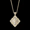 Buccellati OPERA TULLE YELLOW GOLD SET PENDANT WITH MOTHER OF PEARL