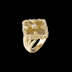 Buccellati OPERA TULLE YELLOW GOLD SET RING WITH MOTHER OF PEARL