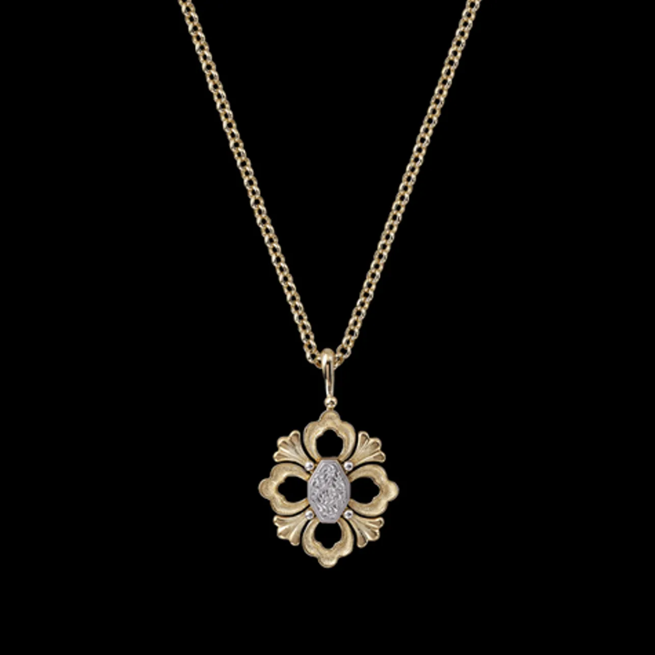 Buccellati OPERA YELLOW AND WHITE GOLD PENDANT