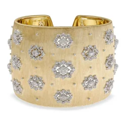 Buccellati OPERA YELLOW GOLD HIGH JEWELLERY CUFF BRACELET WITH DIAMONDS