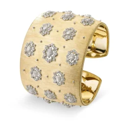 Buccellati OPERA YELLOW GOLD HIGH JEWELLERY CUFF BRACELET WITH DIAMONDS