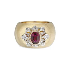 Buccellati PREMIUM BAND YELLOW WHITE AND PINK GOLD RING