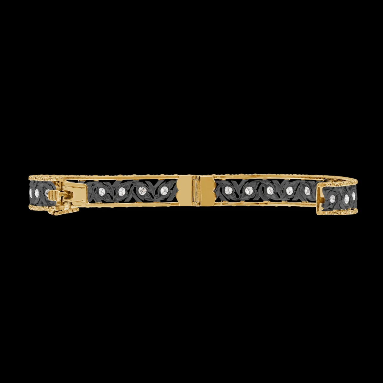 Buccellati RAMAGE BRACELET IN WHITE AND YELLOW GOLD WITH DIAMONDS