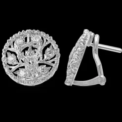Buccellati RAMAGE WHITE GOLD BUTTON EARRINGS