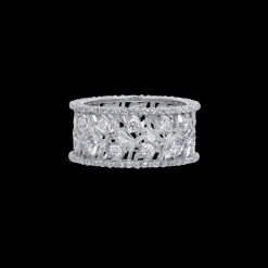 Buccellati RAMAGE WHITE GOLD ETERNELLE WITH DIAMONDS AND SCALLOPED BORDERS