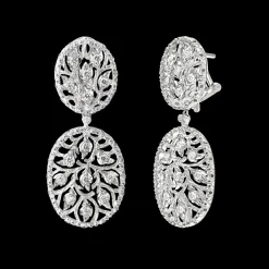 Buccellati RAMAGE WHITE GOLD PENDANT EARRINGS WITH DIAMONDS