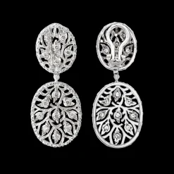 Buccellati RAMAGE WHITE GOLD PENDANT EARRINGS WITH DIAMONDS
