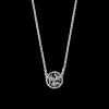 Buccellati RAMAGE WHITE GOLD PENDANT WITH LEAF-MODELED BORDERS