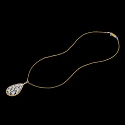 Buccellati RAMAGE YELLOW AND WHITE GOLD DROP-SHAPED PENDANT