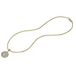 Buccellati RAMAGE YELLOW AND WHITE GOLD PENDANT WITH DIAMONDS