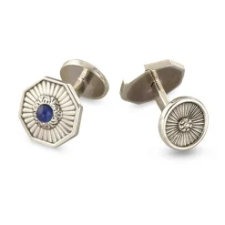 Buccellati RAYS SILVER CUFFLINKS WITH SAPPHIRES