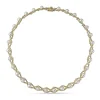 Buccellati RETE CON PERLE YELLOW AND WHITE GOLD NECKLACE