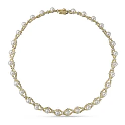 Buccellati RETE CON PERLE YELLOW AND WHITE GOLD NECKLACE