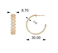 Buccellati ROMBI EARRINGS IN WHITE GOLD WITH DIAMONDS