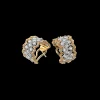 Buccellati ROMBI WHITE AND YELLOW GOLD EARRINGS WITH DIAMONDS