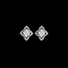 Buccellati ROMBI WHITE GOLD EARRINGS WITH DIAMONDS AND SCALLOPED BORDERS