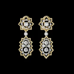 Buccellati ROMBI YELLOW AND WHITE GOLD EARRINGS