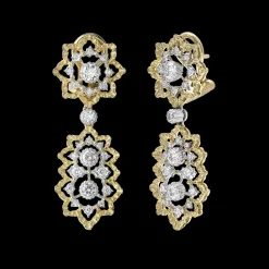 Buccellati ROMBI YELLOW AND WHITE GOLD EARRINGS