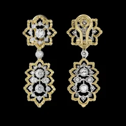 Buccellati ROMBI YELLOW AND WHITE GOLD EARRINGS