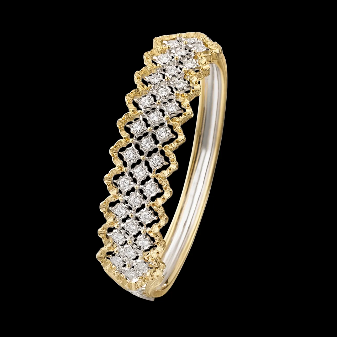 Buccellati ROMBI YELLOW AND WHITE GOLD BRACELET