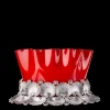 Buccellati ROSSO MARAVIGLIA VENINI GLASS CENTERPIECE WITH BASE IN SILVER