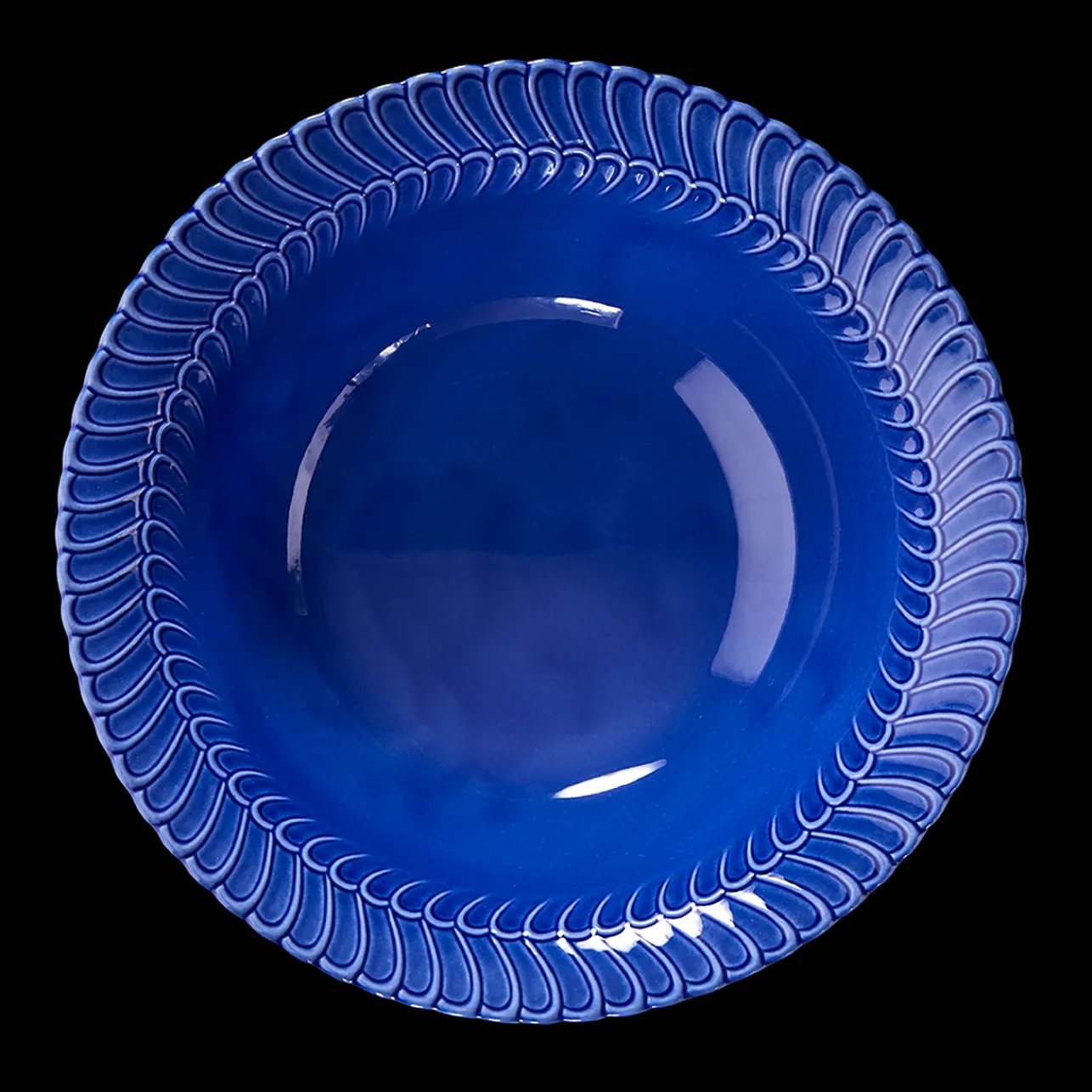 Buccellati ROUCHE COBALT BLUE PORCELAIN DEEP PLATE