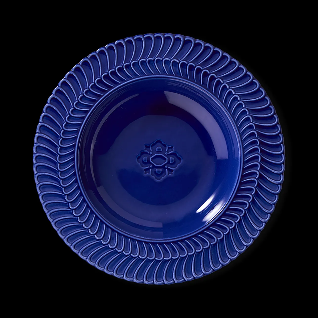 Buccellati ROUCHE COBALT BLUE PORCELAIN SOUP PLATE