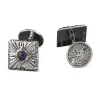 Buccellati ROUCHE SILVER CUFFLINKS WITH BLUE SAPPHIRES