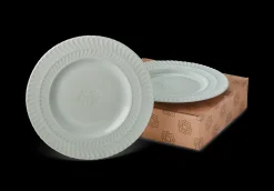 Buccellati ROUCHE TANG GREEN PORCELAIN DESSERT PLATE