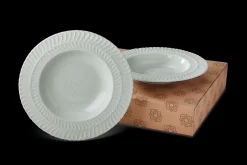 Buccellati ROUCHE TANG GREEN PORCELAIN SOUP PLATE