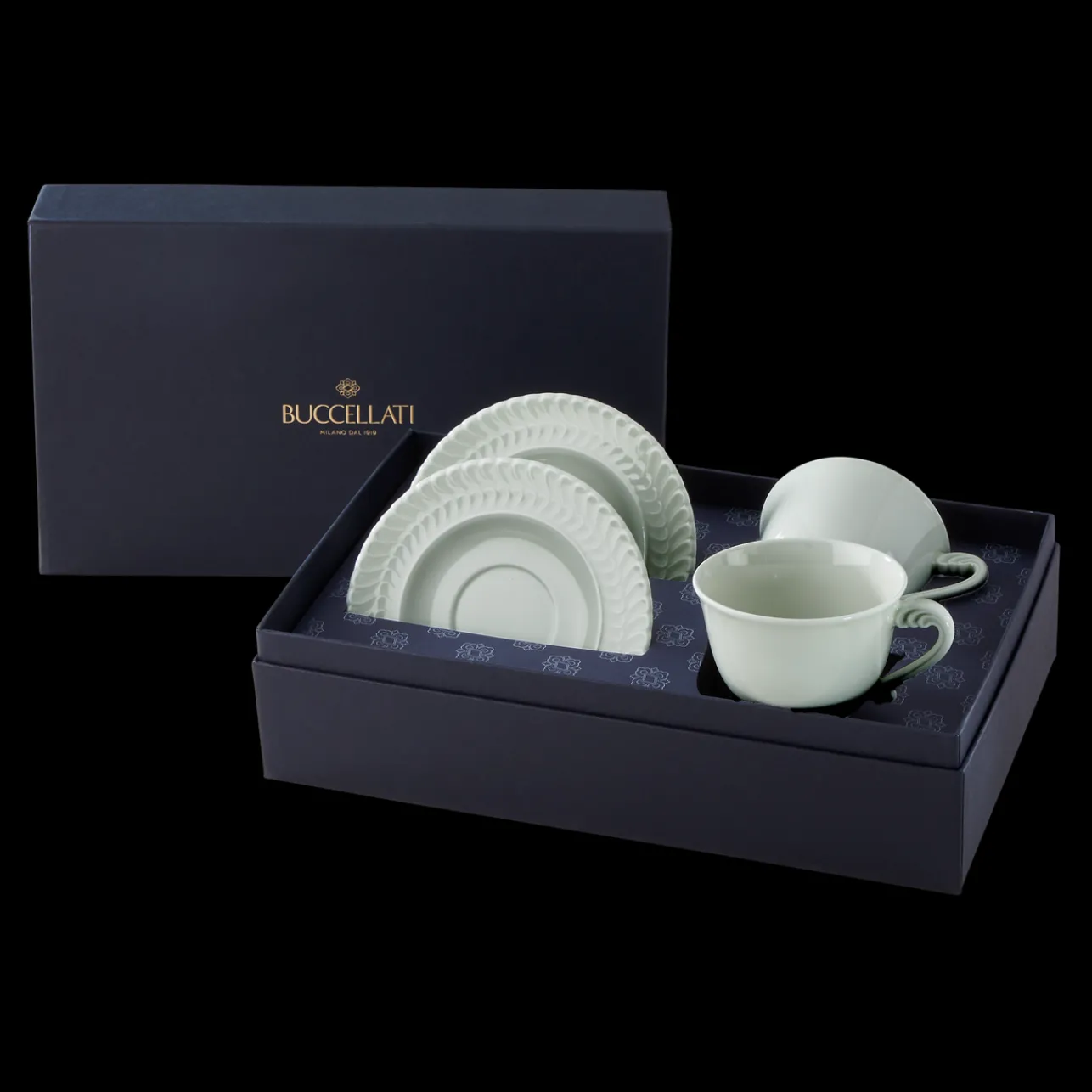 Buccellati ROUCHE TANG GREEN PORCELAIN TEA CUP
