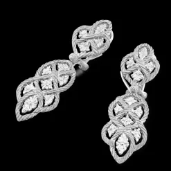Buccellati ÉTOILÉE WHITE GOLD EARRINGS WITH THREE GOLD THREADS