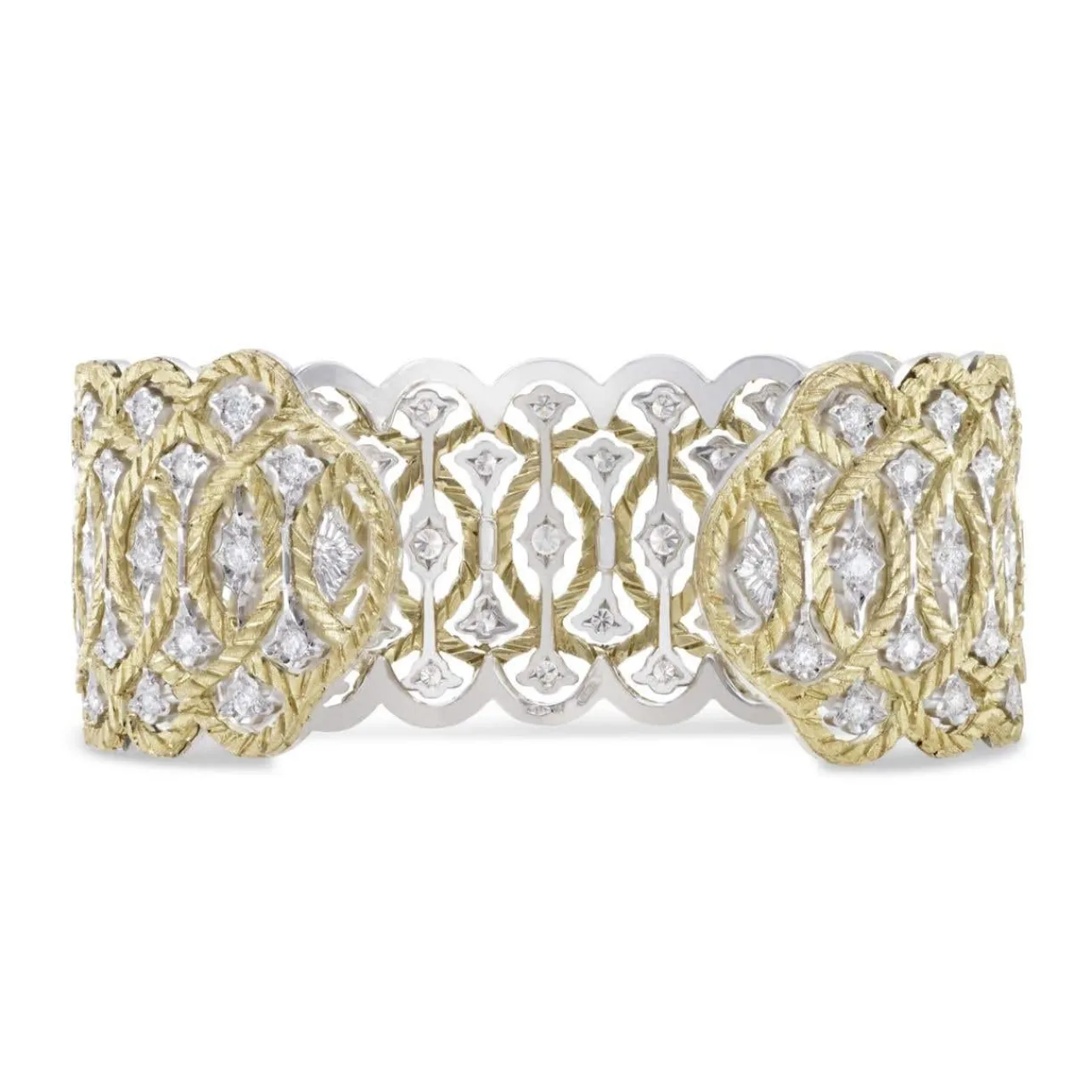 Buccellati ÉTOILÉE YELLOW AND WHITE GOLD BRACELET WITH DIAMONDS