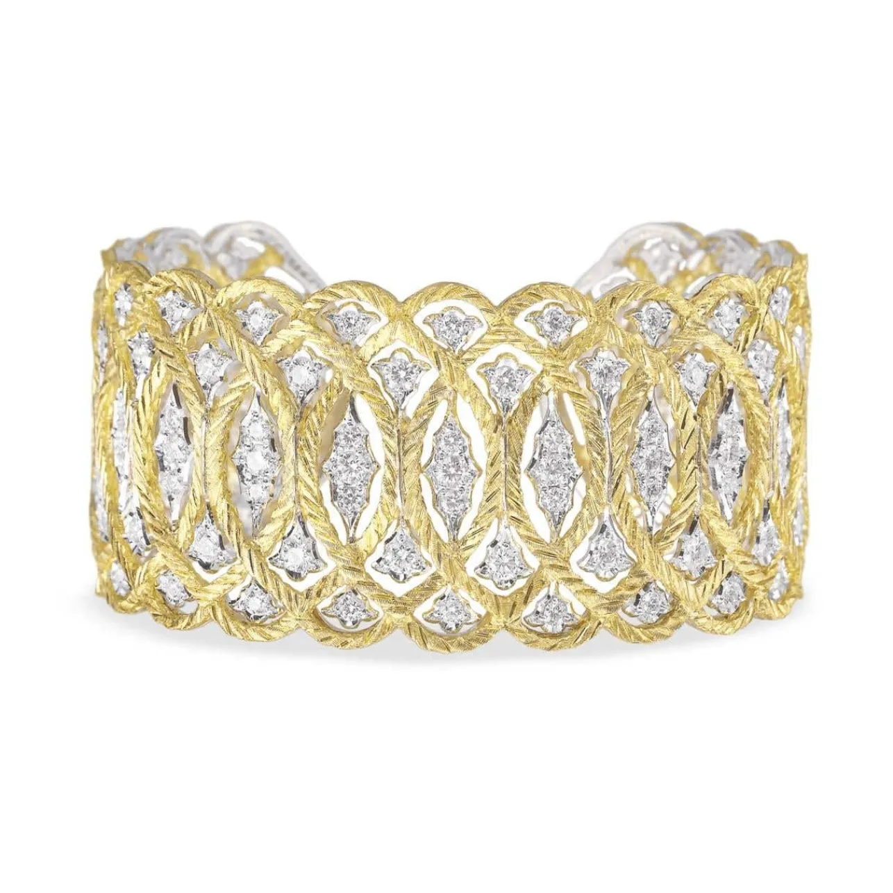 Buccellati ÉTOILÉE YELLOW AND WHITE GOLD BRACELET WITH DIAMONDS