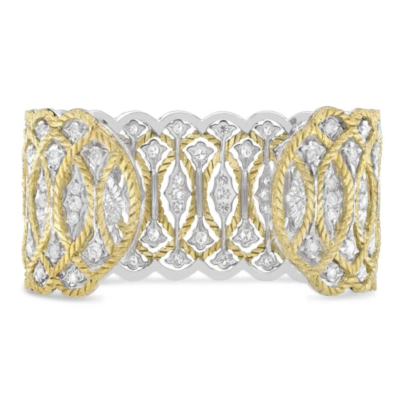 Buccellati ÉTOILÉE YELLOW AND WHITE GOLD BRACELET WITH DIAMONDS
