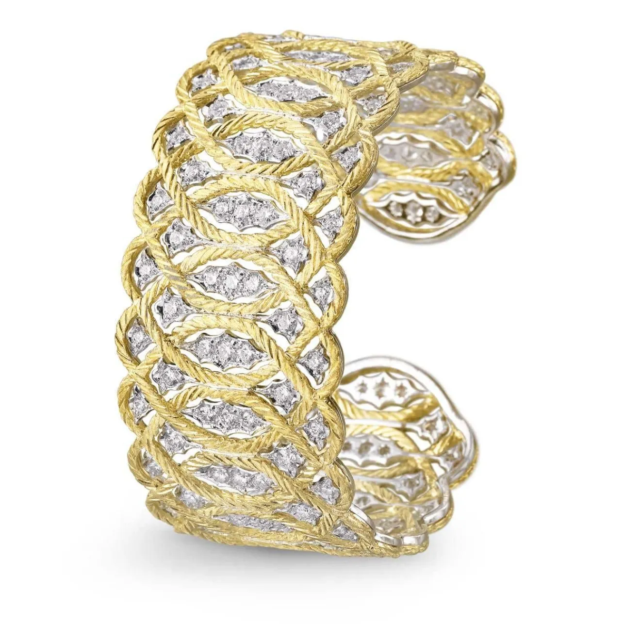 Buccellati ÉTOILÉE YELLOW AND WHITE GOLD BRACELET WITH DIAMONDS
