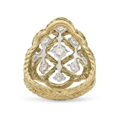 Buccellati ÉTOILÉE YELLOW AND WHITE GOLD RING WITH DIAMONDS