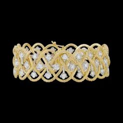 Buccellati ÉTOILÉE YELLOW AND WHITE GOLD BRACELET WITH ROUND DIAMONDS