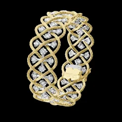 Buccellati ÉTOILÉE YELLOW AND WHITE GOLD BRACELET WITH ROUND DIAMONDS