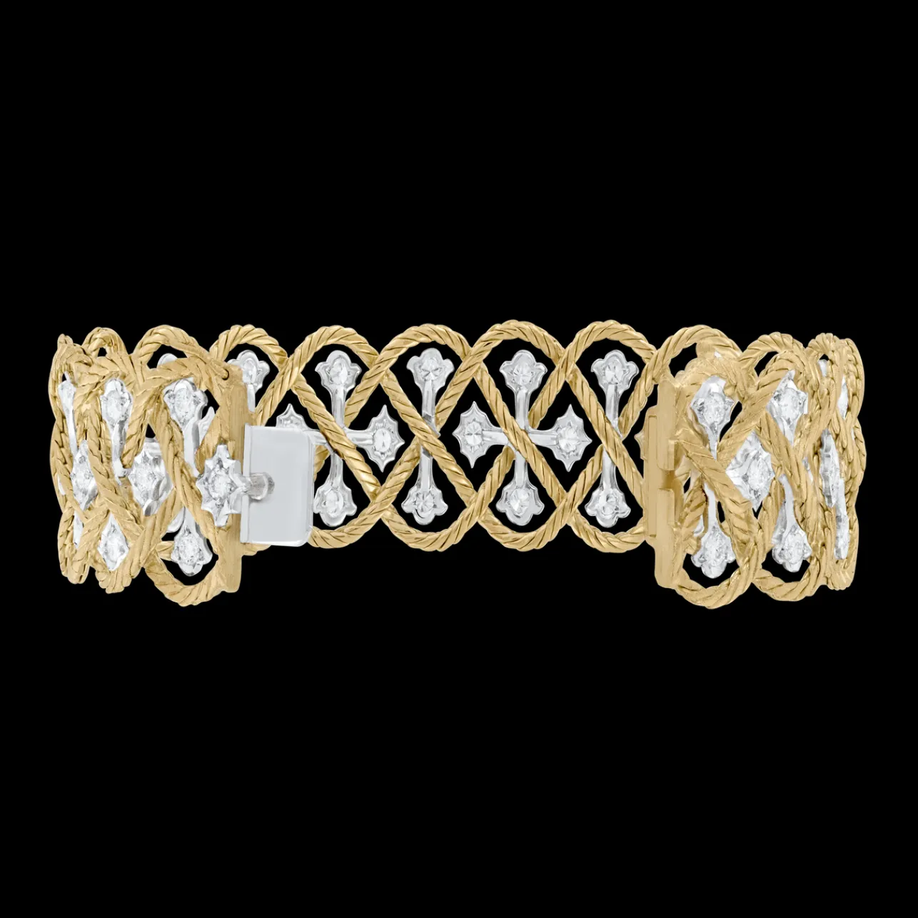 Buccellati ÉTOILÉE YELLOW AND WHITE GOLD BRACELET WITH ROUND DIAMONDS
