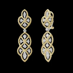 Buccellati ÉTOILÉE YELLOW AND WHITE GOLD EARRINGS WITH DIAMONDS