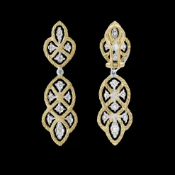 Buccellati ÉTOILÉE YELLOW AND WHITE GOLD EARRINGS WITH DIAMONDS