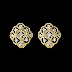 Buccellati ÉTOILÉE YELLOW AND WHITE GOLD EARRINGS WITH DIAMONDS