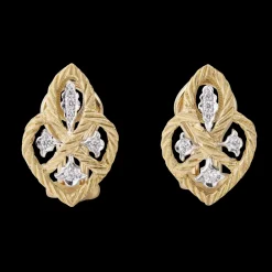 Buccellati ÉTOILÉE YELLOW AND WHITE GOLD EARRINGS WITH DIAMONDS