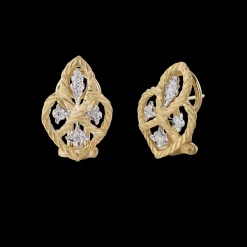 Buccellati ÉTOILÉE YELLOW AND WHITE GOLD EARRINGS WITH DIAMONDS