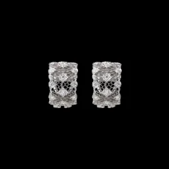 Buccellati TULLE BROCCATO WHITE GOLD EARRINGS WITH DIAMONDS
